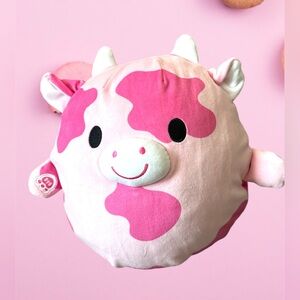 Pink cow stuffed animal